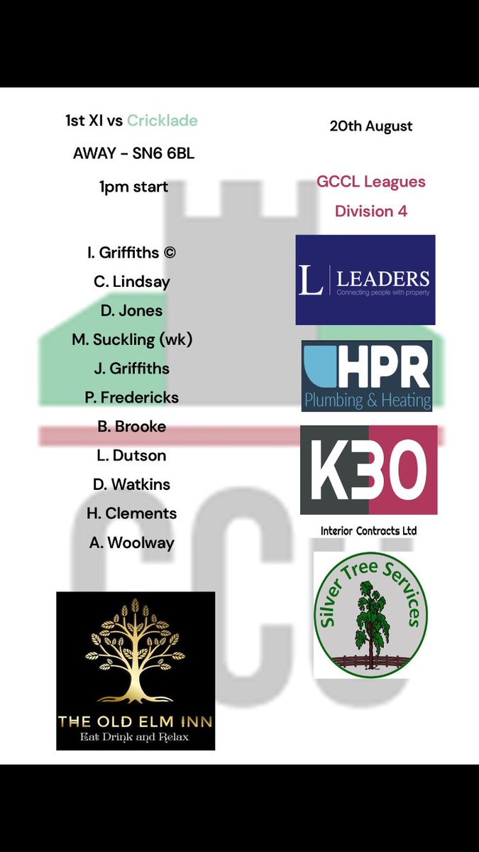 ChurchdownCC's tweet photo. 🎙     Game day     🎙

🏏 1’s head to @crickladecc looking to keep their good form going 

🏏 Super 2’s welcome Cheltenham Civil Service to the Fortress 

Go well both teams and see you back at the sponsors @TheOldElmInn https://t.co/blRReoXkww