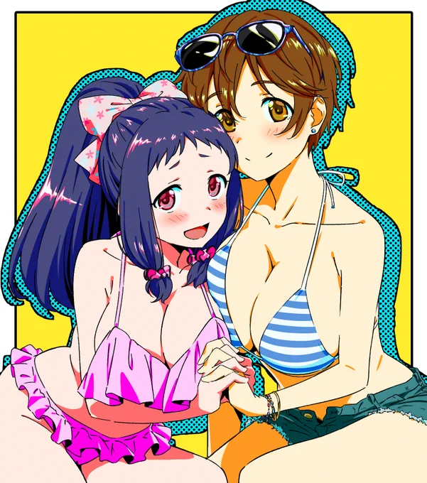 アイドル達の過去の水着イラスト
夏は暑いけど水着を見れるいい季節
描いたのがだいぶ前で絵柄が変わっちゃっているものもありますが、それはそれということで! 