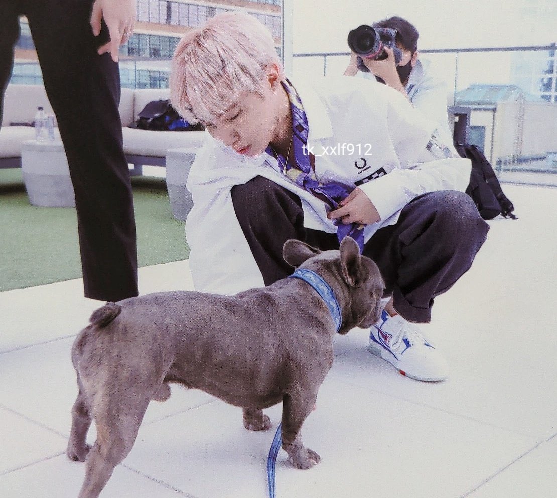 Hobi with Megan’s dog 🥺