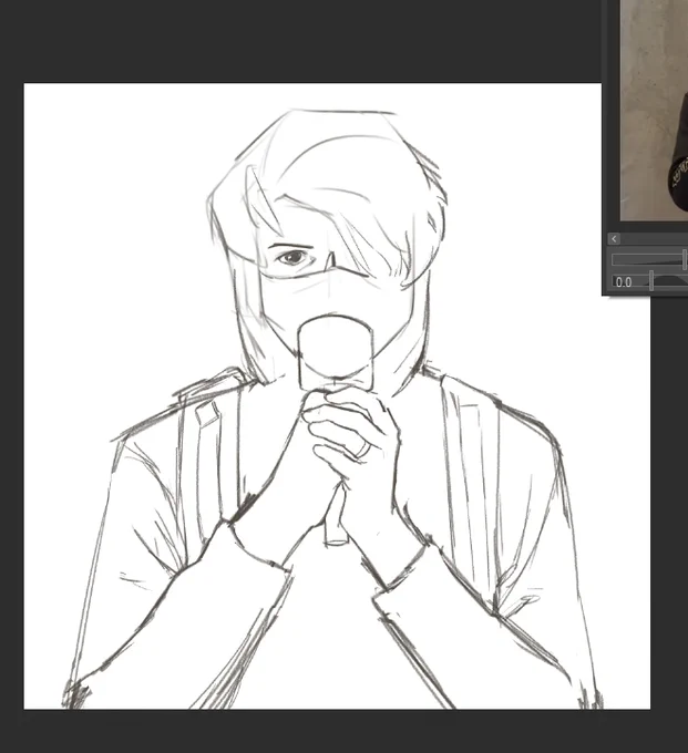 his hair looks like a croissant :/ (wip) 
