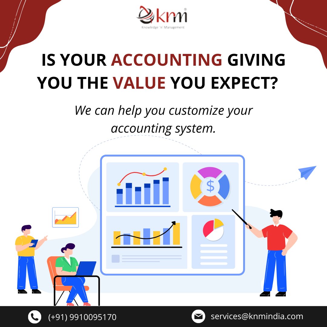 KnmManagement's tweet photo. KNM India will help customize the accounting system to specially meet the needs of your business. Customized accounting will generate reports that are much more in tune with your business's needs, activities, and tax situation.

Visit: https://t.co/0azoDD4ASA

#business #invest https://t.co/Ne6zJNctKO