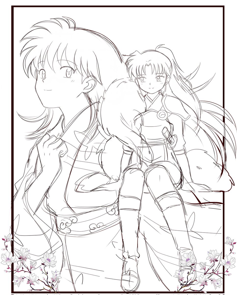 Sketch❤️🌼
Tengo muchosssss desde hace casi medio año que no termino!!! Y no solo del anime de yashahime o inuyasha...😅😭 
Los días se me pasan volando
Aaaaaa~😩HELP
(Flores claramente echas por mi✨️)
XD
#inuyasha 