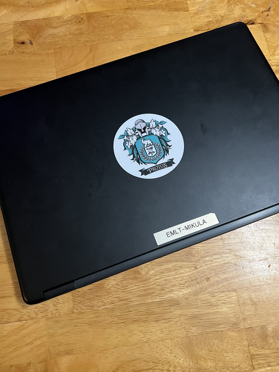 I did something for the first time ever… put a sticker on a laptop. Of course, it was House of Protos! Can’t wait for the <a href="/ImagineEastMesa/">Imagine East Mesa</a> sorting ceremony next week! #rcainspired