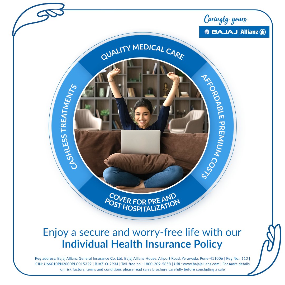 bajajgeneral's tweet photo. Our #IndividualHealthInsurance policy offers a wide range of coverage, keeping you protected from the unexpected. So, what are you waiting for?
Click on the link to secure yourself against unforeseen health expenses - https://t.co/gsgimvK6W1
#CaringlyYours #YouAreSpecial https://t.co/4UwHk6huer