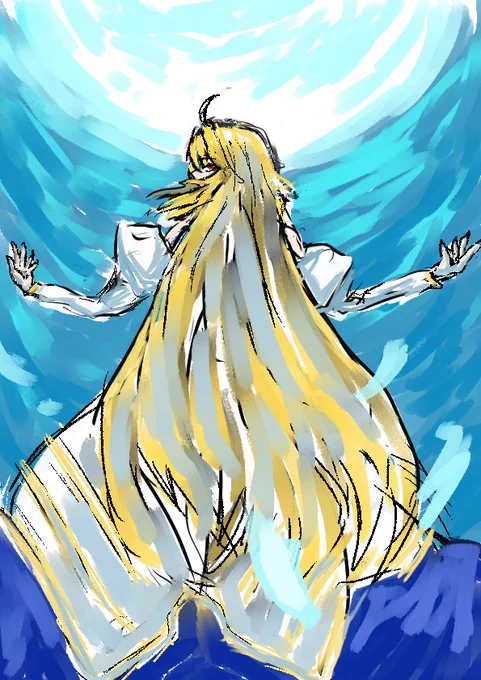 久しぶりにクリスタを起動すると共に歴代ヒロインで試し塗りです。
