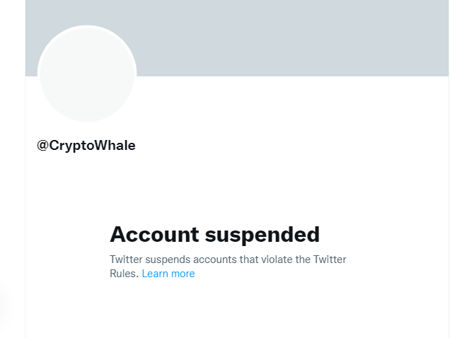 WhalePanda's tweet photo. It took a very long time for scammer Randy aka @cryptowhale to get suspended. He has been spreading false information for many years, has been called out many times by a lot of OGs. He always blocked people call out his bullshit.
It was @elonmusk that gave him some credibility. https://t.co/59UlPGuQqx