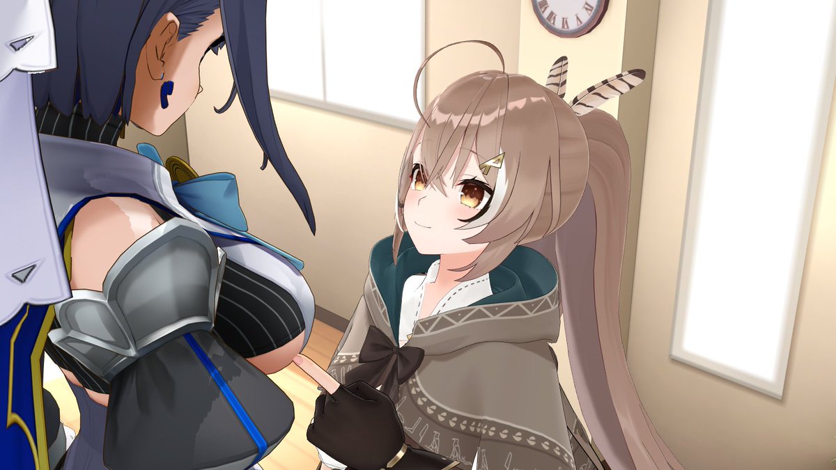 RodMMonte's tweet photo. Owl wants something. 

#ホロライブ #HololiveEN #kronmei #MMD https://t.co/Q9243tNSID