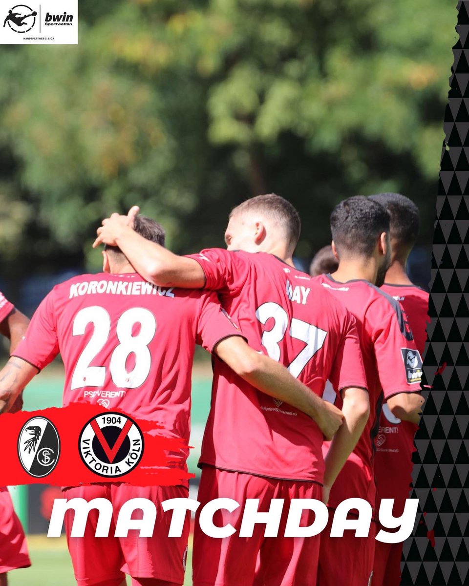 viktoria1904's tweet image. MATCHDAY Nummer 5️⃣! 🦾❤️🖤
_______
#SCFVIK #3Liga #Vussball