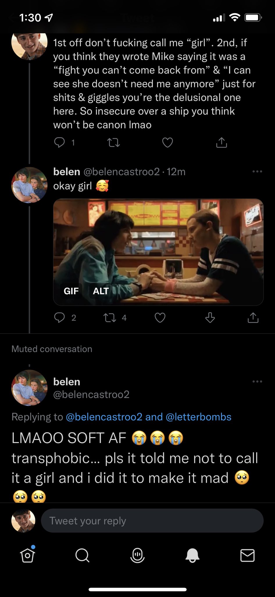 Kai On Twitter transphobia Bc I Jokingly Said They Edited The Byler 