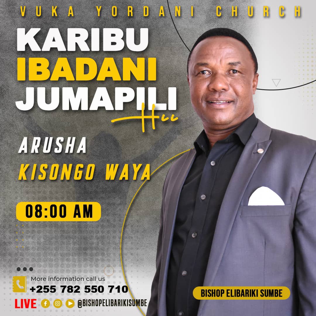 BishopSumbe's tweet photo. MAN OF GOD IS NOW IN ARUSHA TANZANIA 🇹🇿 

UNAKARIBISHWA JUMAPILI HII VUKA 

YORDANI CHURCH KISONGO WAYA.

KUMBUKA KUWAHI.

MUNGU AKUBARIKI UNAPOJIANDAA KUJA.

Kwa Maelezo:

📞 +255 745 489 440,

📞 +255 782 550 710

📩 vuka.yordani@gmail.com
=======================
#VukaYordani https://t.co/4fXABG8d1f