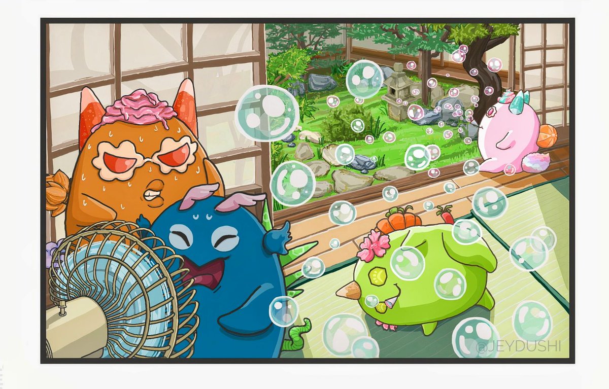 jeydushi's tweet photo. Entry for the Axie Summer Art Contest. I used the NSW Colors Live to create this work ଘ(੭ˊᵕˋ)੭

#AxieSummer https://t.co/9oNT1c4HAb