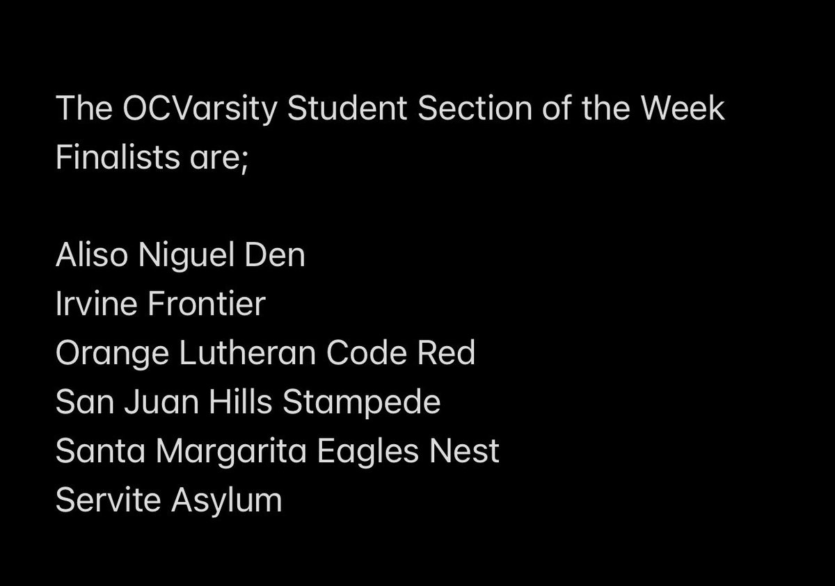 The Student Section Report tweet media