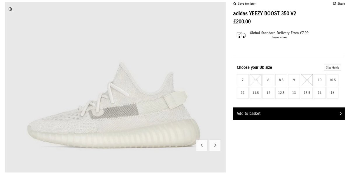 raffle_sneakers's tweet photo. RESTOCK Adidas Yeezy Boost 350 V2 on Footpatrol COM

https://t.co/1Szt2OOZ5Q https://t.co/lYFvlFG5j4