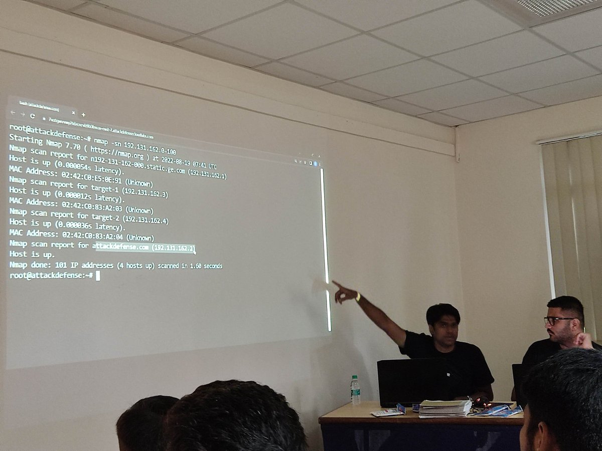 g33kyshivam's tweet photo. Network pentesting workshop by @ine in full swing  #networksecurity  @seasides_conf @SecurityTube @vivekramac @parveen1015 @goodbestguy https://t.co/PUSpnilCwN
