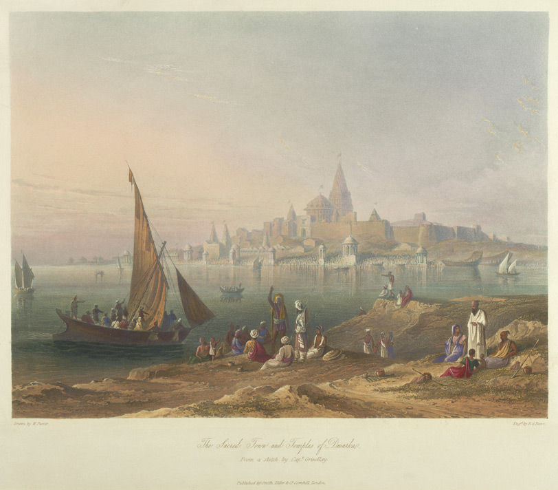 VadodaraHistory's tweet photo. View of sacred town from across river & temple of Dwarka from year 1834.
Sketch/Drawing by: Capt Grindlay
Via British Library
#vadodara #baroda #barodastate #history #heritage #dwarka #temple #Janmashtami #LordKrishna https://t.co/EbG8pYStcj