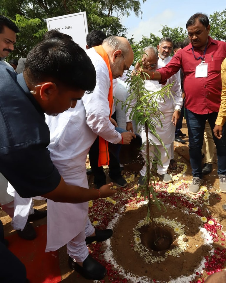 ગાંધીનગરના નારદીપુર ખાતે મિશન મિલિયન ટ્રી અંતર્ગત માનનીય કેન્દ્રીય ગૃહ અને સહકારિતા મંત્રી શ્રી અમિતભાઈ શાહના શુભહસ્તે વૃક્ષારોપણ કરવામાં આવ્યું.