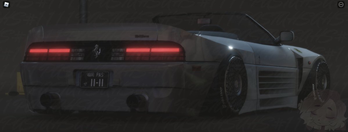 b_rnout's tweet photo. Went down the obscure road for this one. 

My newest creation - a 1991 Ferrari 348 GTS Spider!

The kit is a custom concept modeled by me, inspired by Cyberpunk 2077's Quadra Turbo-R. Rims provided by a private supplier.

#ROBLOX #RobloxDev #robloxart #blender #Ferrari https://t.co/4BWOg1d2GT