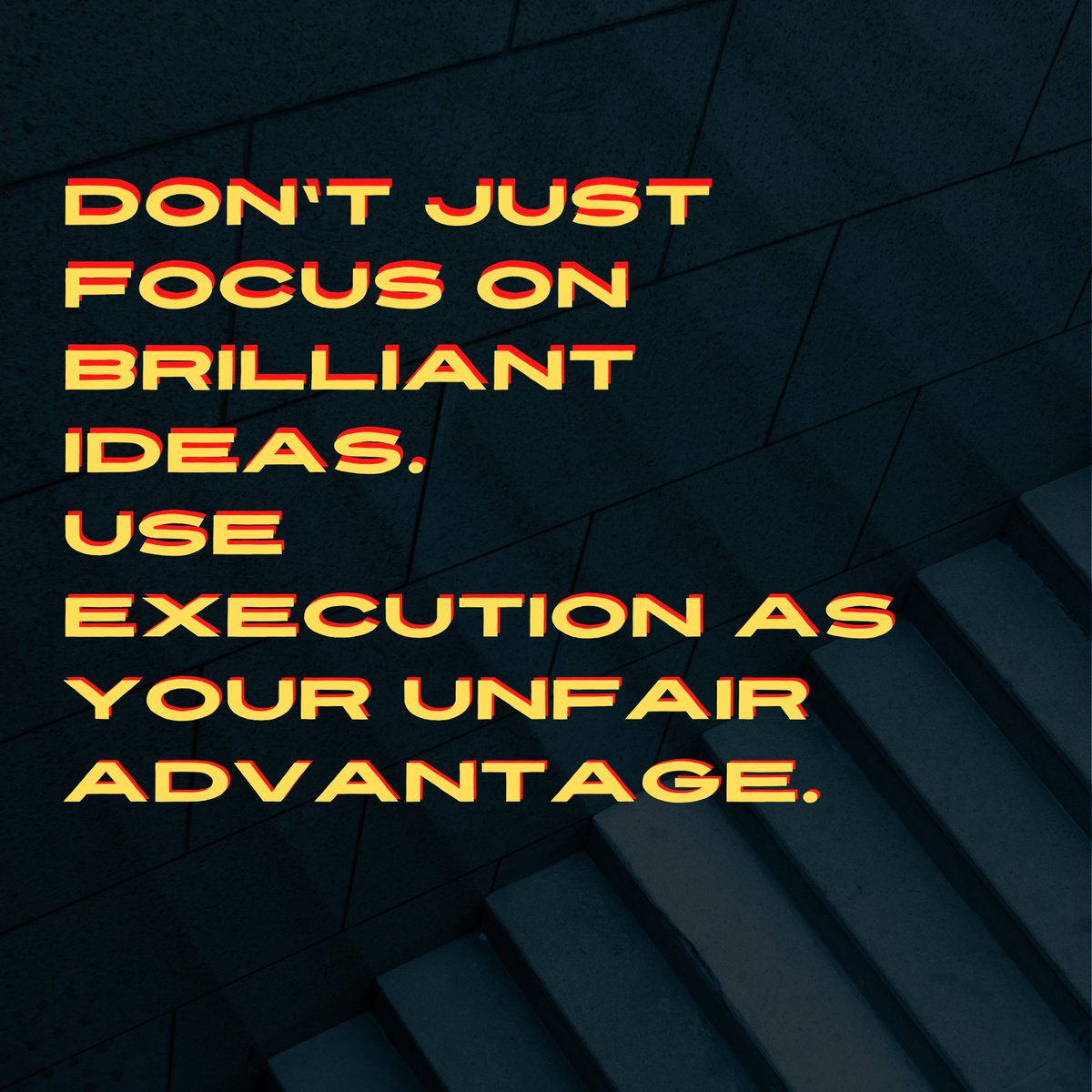 nitinjain121's tweet image. Don&apos;t just focus on brilliant ideas.
Use execution as your unfair advantage.
#businessdaily #successquotes #ceoadvice #CEOZone #topmanagement #startupfounder #makeinIndia #timemanagement #productivity #businesslife #CEOlife #Mentorship