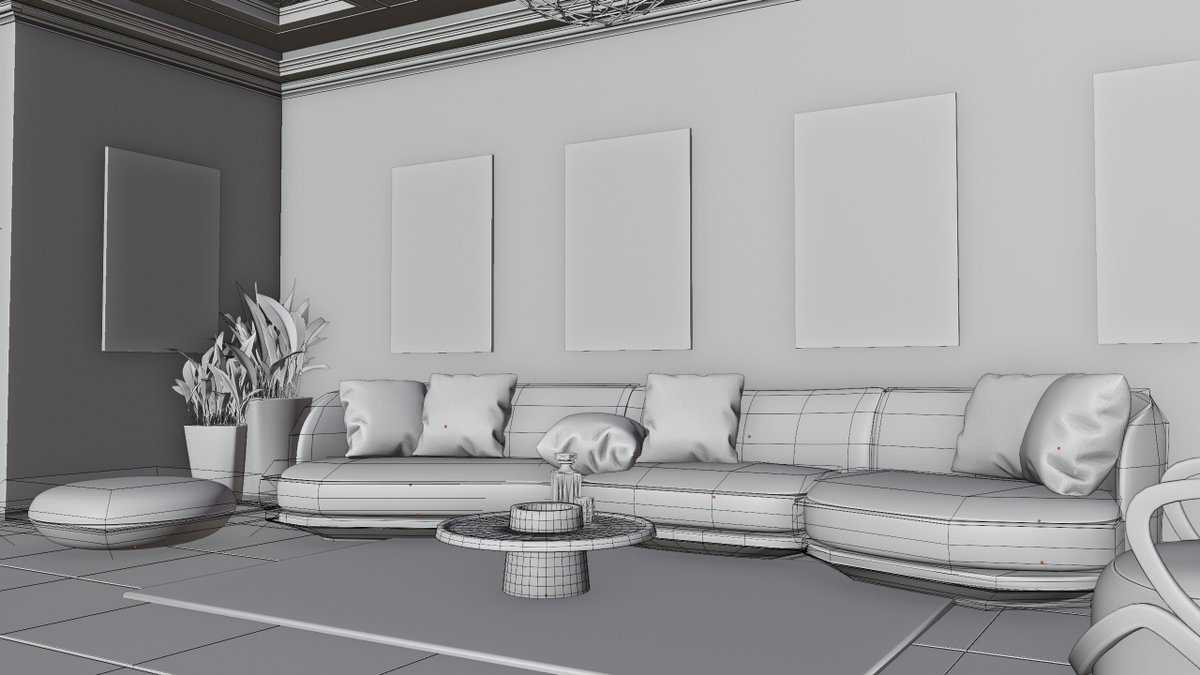 recent arcvhiz work done for an italian client, the sofa was modeled from this brand references  giorgettimeda.com/it
#b3d #interiordesign #archviz