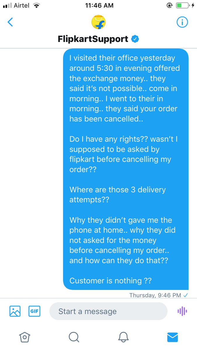 ss91_13's tweet photo. @flipkartsupport “Send messages privately.. “as you guys gonna respond there.. see these.. #nosolutions @Flipkart @flipkartsupport https://t.co/WZIe8uGKGq