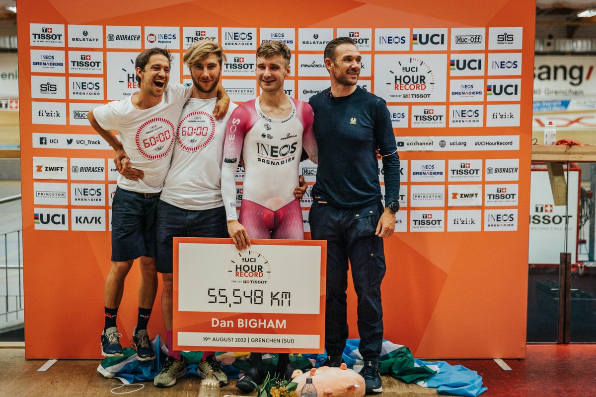 Really proud to be part of the journey towards the world hour record. It seems I was wrong <a href="/DanBiggles22/">Dan Bigham</a>  can be a f*cking great race engineer at <a href="/INEOSGrenadiers/">INEOS Grenadiers</a> and smash the world hour record at the same time.