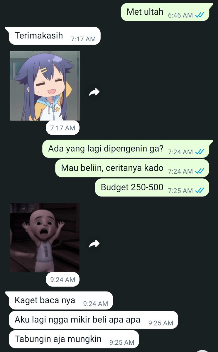 Askrlfess's tweet photo. [askrl] adik aku dikasih budget kado 500 tapi malah minta 50 aja, mana cuma buat be-li kerudung sama pulpen 🥲 sungguh anak yang tidak tamak 🥲
https://t.co/oRyOus7X0w