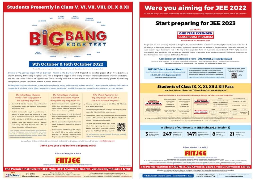 CentreFiitjee's tweet photo. #BigBangEdge #PersonalityDevelopment #IQ #EQ #SQ #IdealSchoolEducation #KVPY #Olympiads #Boards #Transformation #Skills https://t.co/ANUadiTpAk