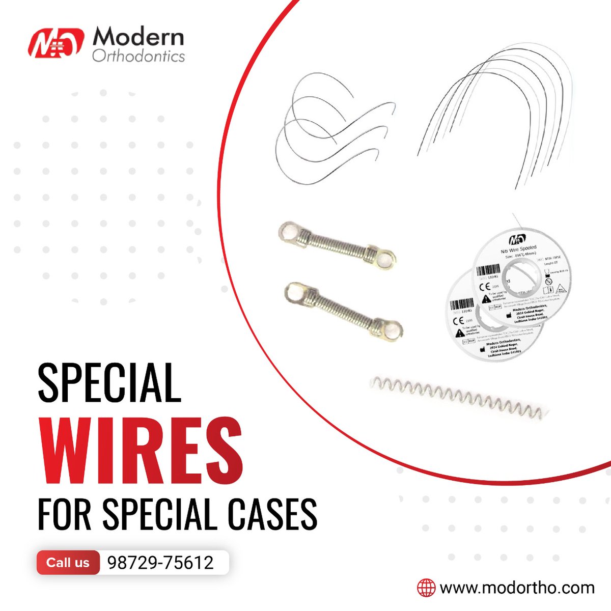 ModOrtho's tweet image. From regular wires to the wires that meet the requirements of special patient cases, #modortho has everything for a successful #dentaltreatment.