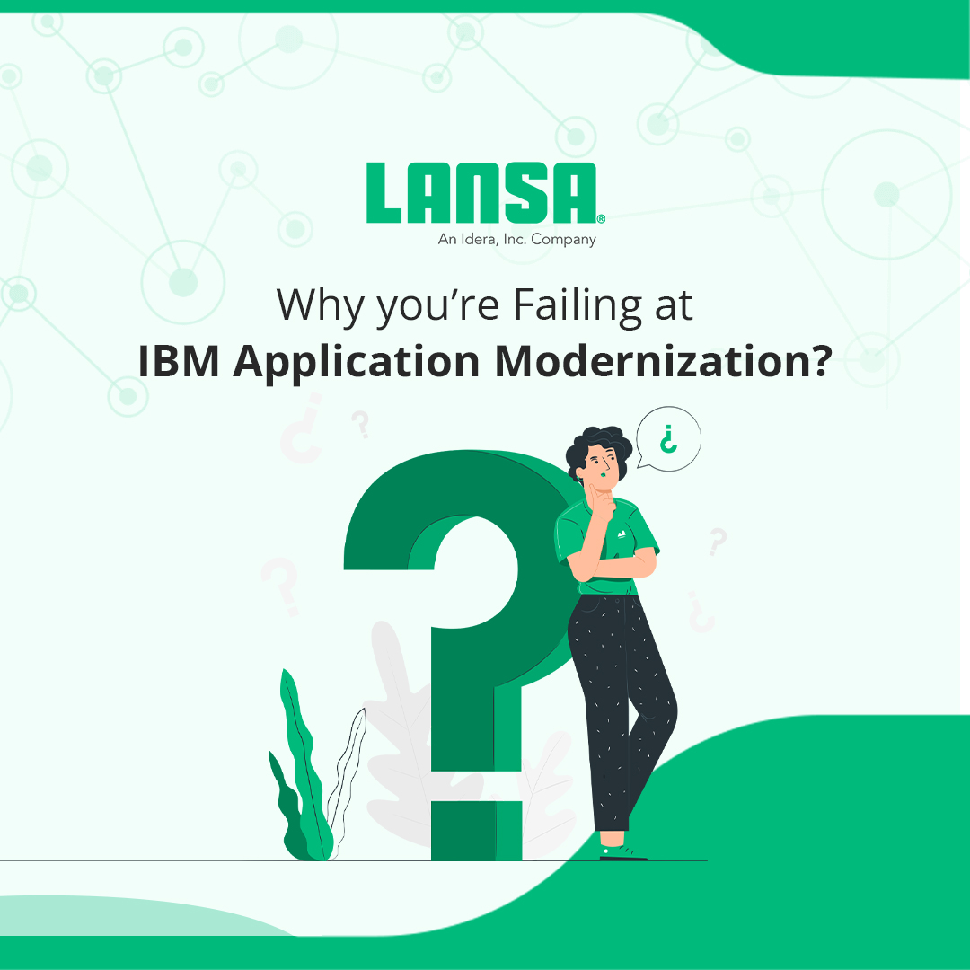 LANSA's tweet photo. 🤔 Why do #IBM #applicationmodernization projects fail? Read more to know the most common and frequently observed reasons why #business  👨‍💻 #appmodernization projects fail in #2022 👉👉  https://t.co/naf906kVbG

#hybridlowcode  #VisualLansa #applicationdevelopment #IBMI https://t.co/5hdhPXGMch
