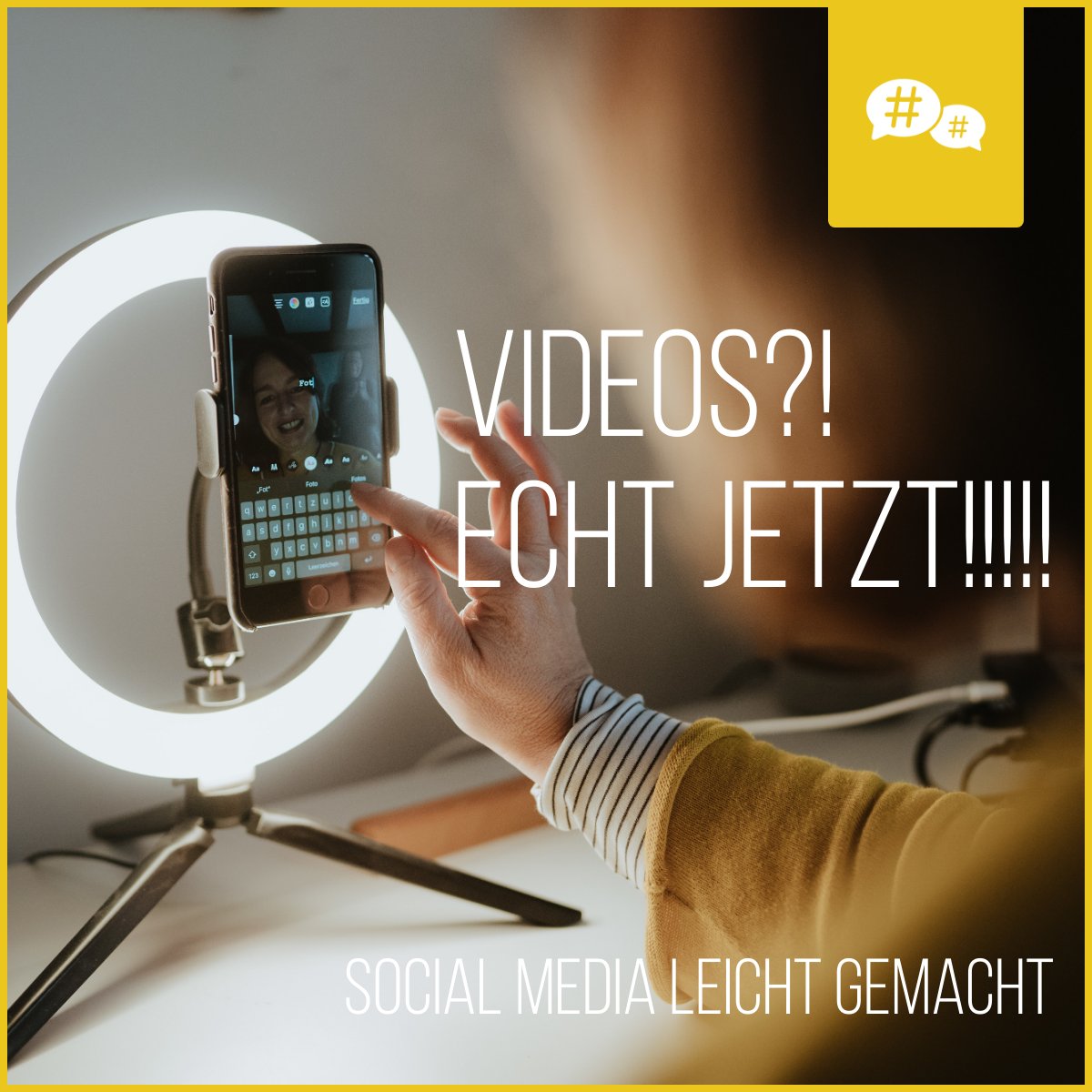 AndreaZehendner's tweet photo. Videos?! - echt jetzt!!!!!
Online-Workshop

💛Anmeldung: 
andrea@socialplaces.de https://t.co/M4iYfA0quT