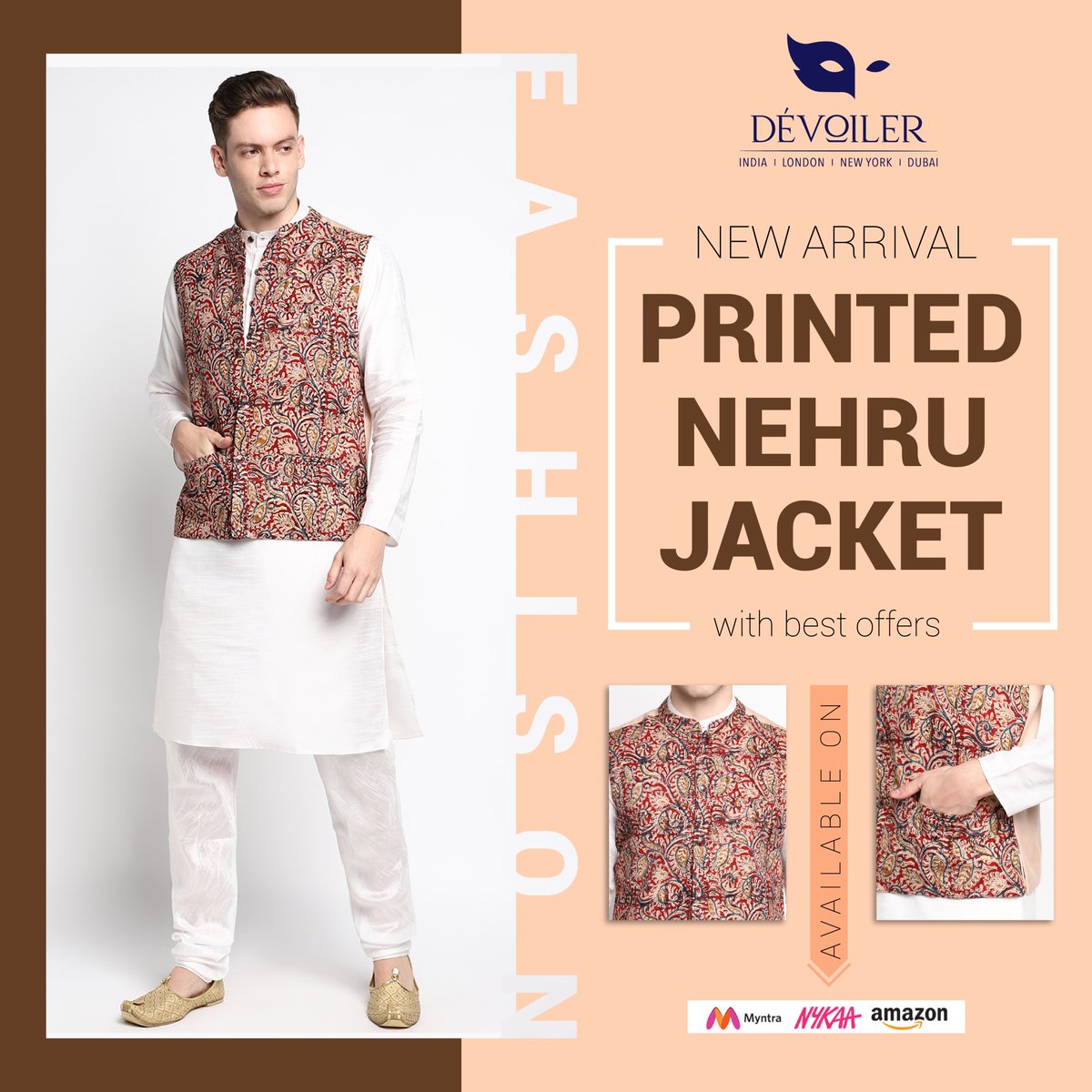 Devoiler99's tweet image. Devoiler New Arrival Printed Nehru Jacket.
myntra.com/19215198
#new #Devoiler #arrivals #nehrujacket