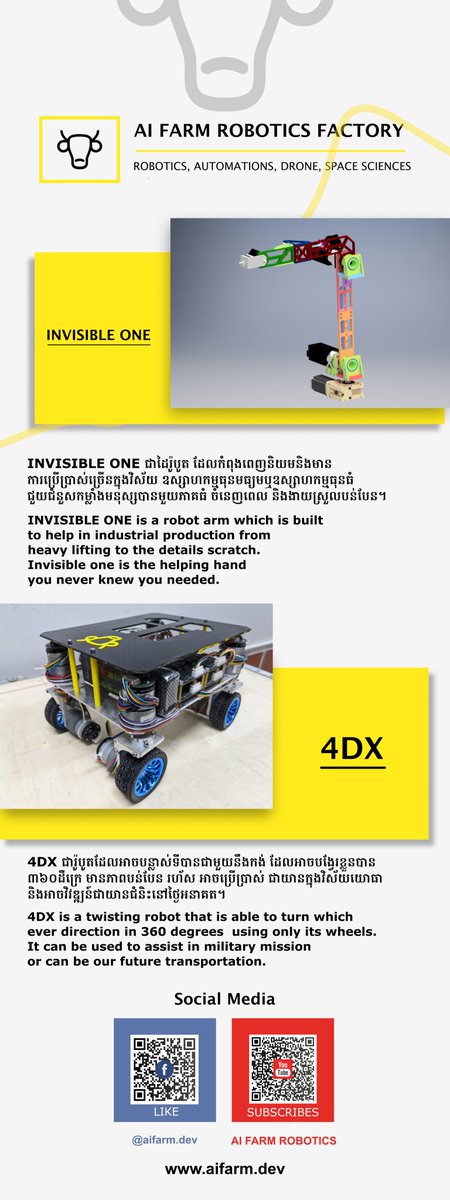longkimkhorn1's tweet image. You need robotics and automation solution to upgrade your SME's production and manufacturing?
Contact #aifarm #roboticsfactory #automationservice