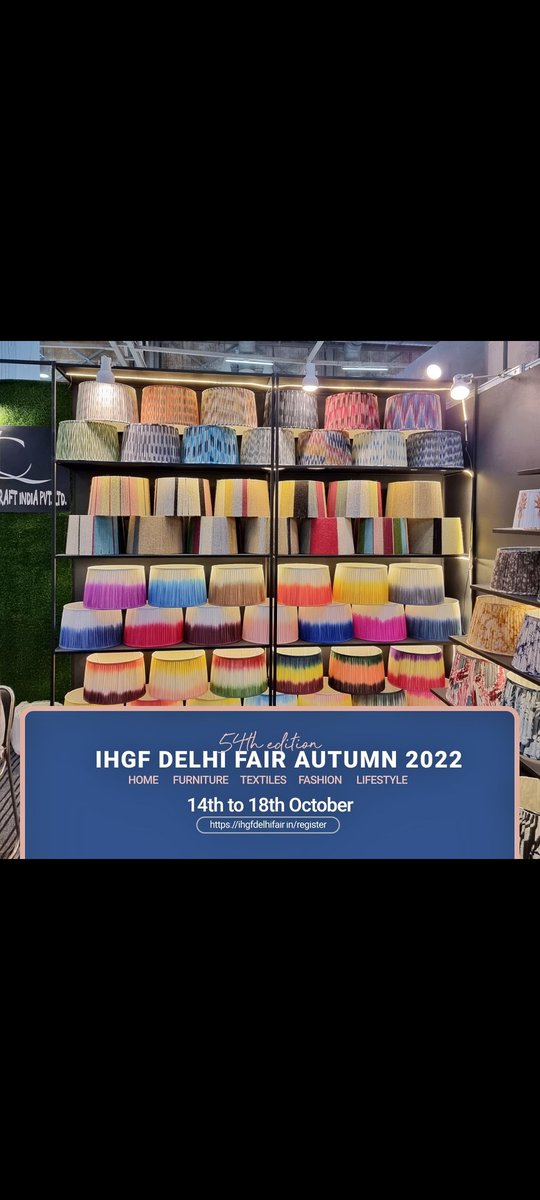 epchindia's tweet photo. Are Lampshades on your mood this sourcing season ? 
 At IHGF Delhi fair you get to source from manufacturers specializing in making a product and have perfected the art. Come source the best at IHGF Delhi Fair. 

 https://t.co/RkYzAdIWCN

#lampshade #ihgfdelhifair #epchindia https://t.co/oQtcuXHLrF
