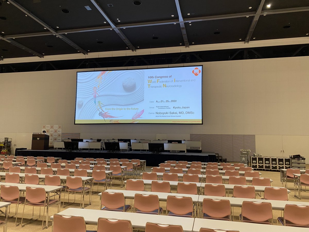 WFITNKYOTO's tweet photo. WFITN2022 KYOTO start tomorrow. Preparation of congress venue is almost done. See you in Kyoto. https://t.co/DCa9bu9P6g