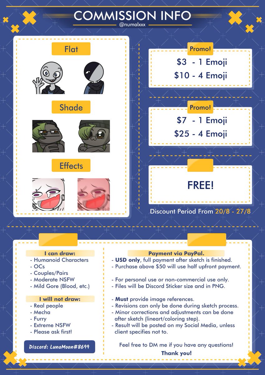 numalxxx's tweet photo. In celebration to my country's belated independence day, I'm doing commission discount period from 20 to 27 August! 
Slots are currently unlimited.

If you'd like to tip me I also have a Ko-Fi! Any amount is appreciated!
https://t.co/4VOoogLJxp

#commission_open #sale https://t.co/dw5Vt7uzwL