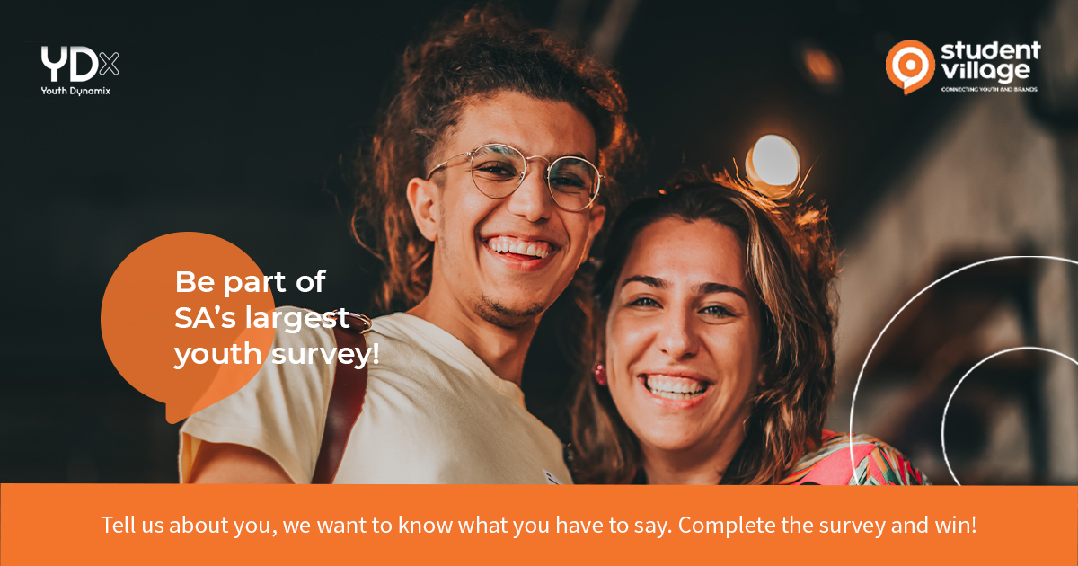 studentvillage's tweet photo. The one thing standing between you and your next dose of swagg is a survey. Do the right thing and take this survey https://t.co/XhUPZjVGMO & you could win your share of R20 000. Your Lifestyle, Your Winnings. Umswenko. ๐ #YouthInsights #Studentspend https://t.co/EQvFaeIawl