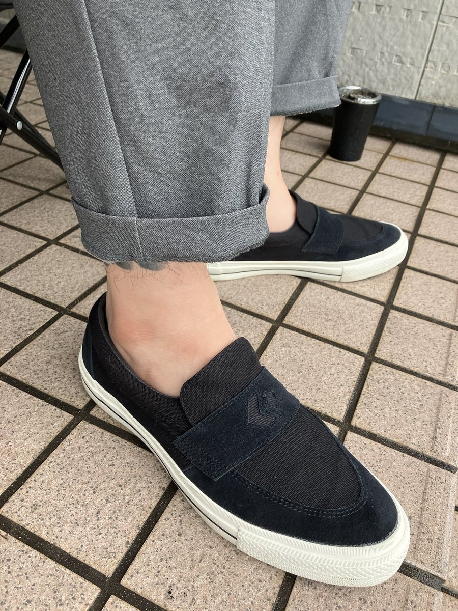jn5a7g's tweet photo. ABCマートのセールで買ったコンバースのローファースニーカー😄NIKE以外のスニーカー買うの何年ぶりだろ https://t.co/2loy5rEEq8