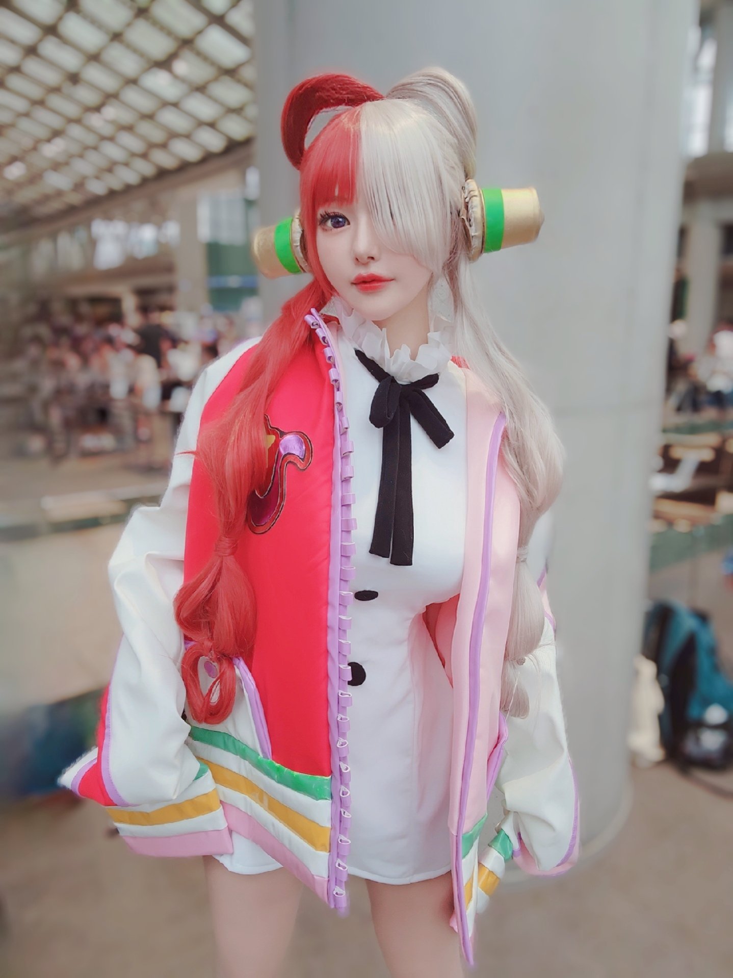 即出荷】 ONEPIECE ウタ コスプレ 衣装 ウィッグ ワンピース