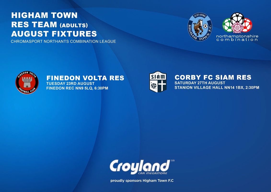 HighamFC's tweet photo. With our reserves in action on Tuesday night in the A45 derby vs Finedon Volta ⚽️ https://t.co/R1z9Bap6HZ