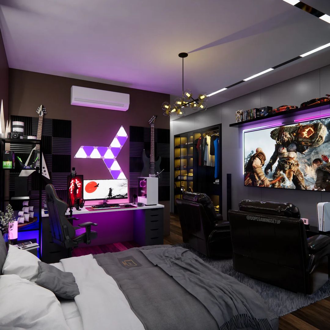 GamearMr's tweet photo. This gaming bedroom ๐ฅฐ
Follow @GamearMr
#3Droom #gamingsetups #setupinspiration #setups #cleansetups #desksetup #setupwars #gamingmonitor #gamingroom #gamingroomdesign #gamersonly #gamer #gamingislife #gamingbedroom #asusrog
#luxurybedroom #bedroomdesign #gamingmancave https://t.co/b14j6xwHFd