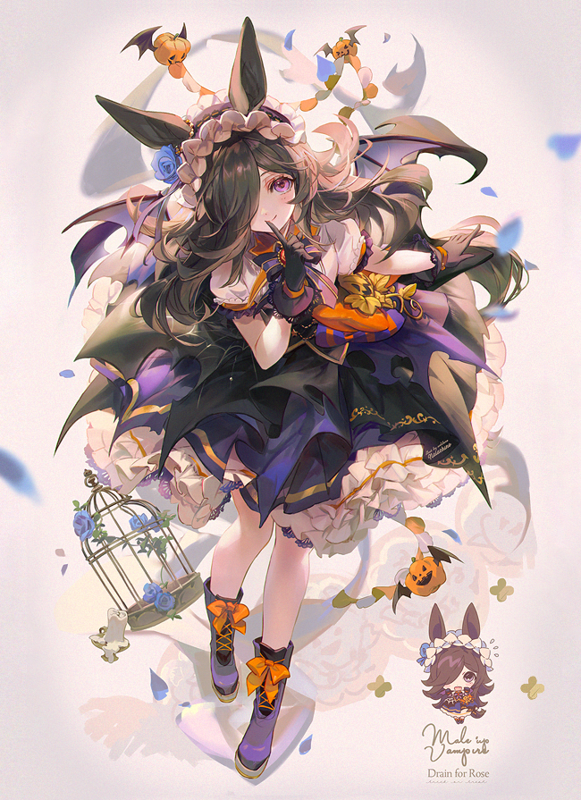 ウマ娘「ライス〜ハロウィンドレスのフィギュア楽しみ#ウマ娘 」|welchinoのイラスト