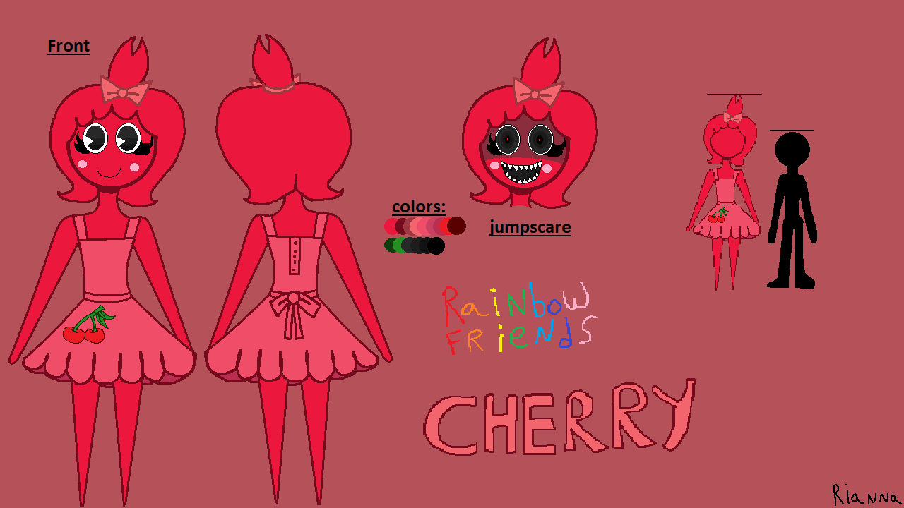 Sleepy_Girl_Artists_. on X: my rainbow friends oc: cherry my