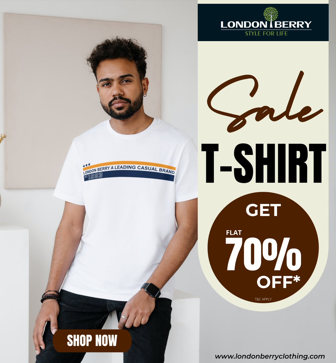 LONDONBERRYSBB's tweet photo. We always have your comfort in mind with pocket friendly price FLAT 70% off on half sleeve t- shirt.
.
.
.#londonberryclothing #staycoolwithlondonberry #dresslikeaboss #menswear #flat70 #fashion #styleforlife https://t.co/402uFG8ore