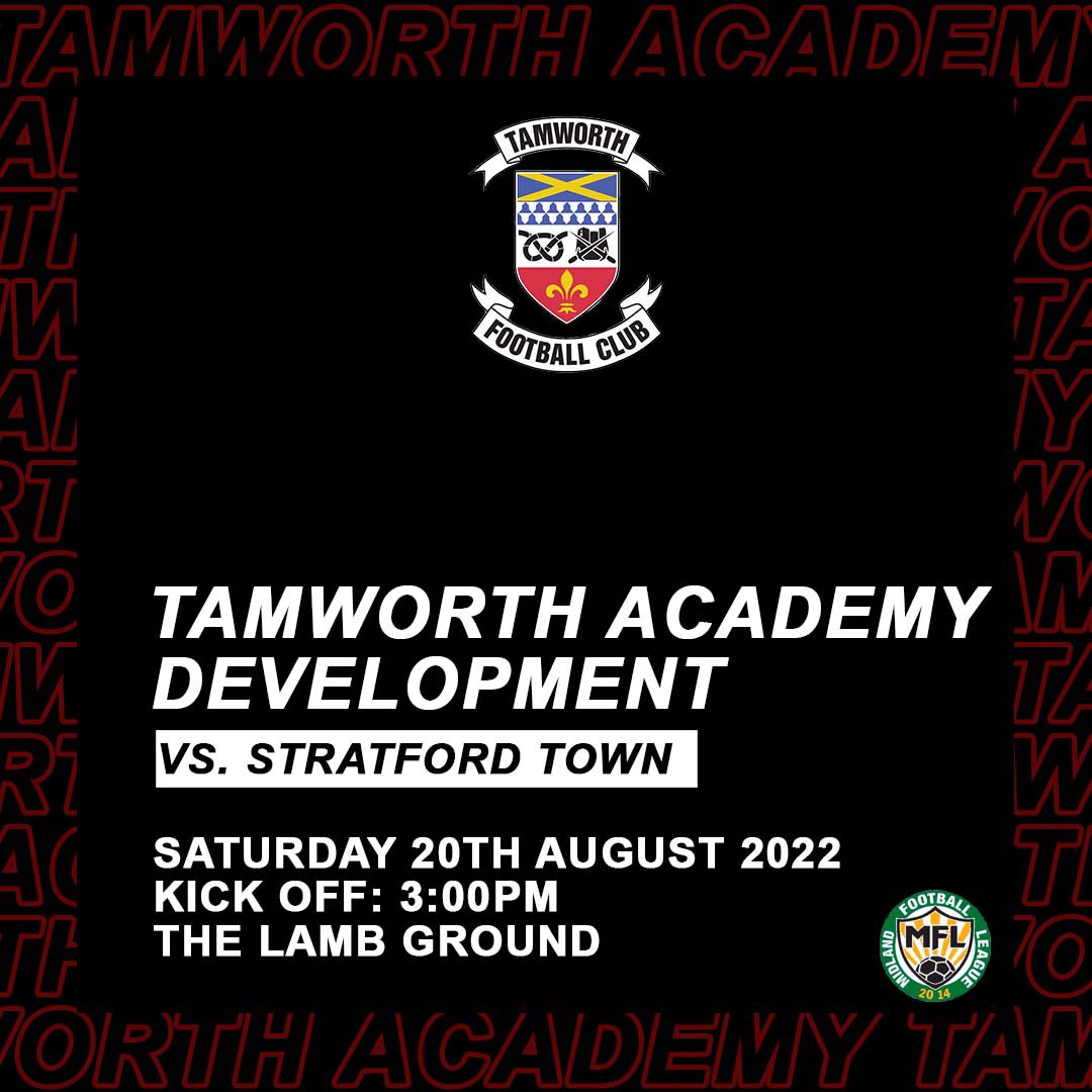 🙌🏼 Tamworth Academy Development are at home this afternoon against <a href="/Stratfcyouth/">StratfordTown FC Youth & Reserves</a>, £3.00 entry.
