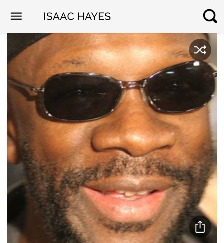 Happy birthday to this great singer.  Happy birthday to Isaac Hayes 