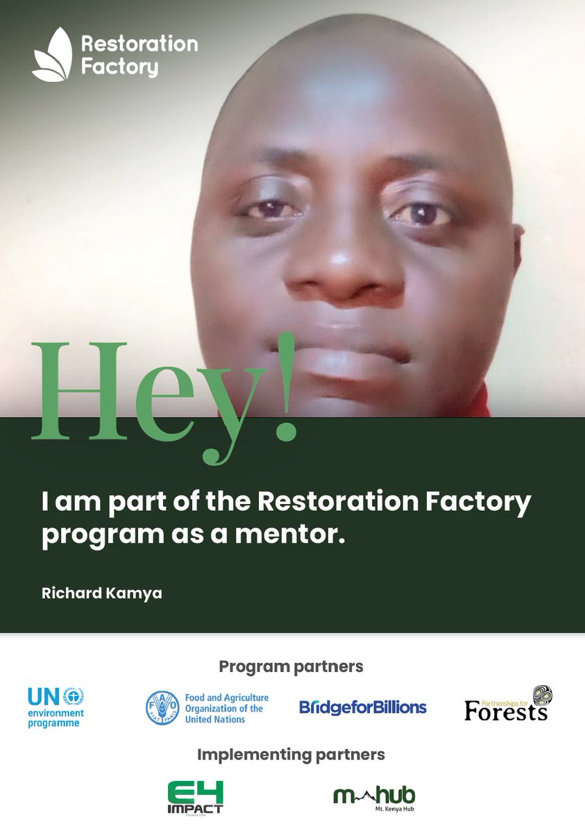 Development involves developing others.
I’m excited to announce that I’m participating as a mentor in The Restoration Factory Program, a program created by <a href="/UNEP/">UN Environment Programme</a> Bridge for Billions <a href="/FAO/">Food and Agriculture Organization</a> and <a href="/Partnerships/">Partnerships</a> for Forests with the support of local partners. <a href="/BusinessFocusug/">Business Focus</a>