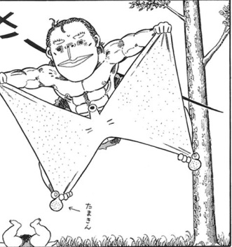 ルフィのちんこがゴムゴムですげえ伸びるなら、金玉の皮もすげえ伸びるのではなかろうか?。ターちゃん式ムササビ滑空とか。ポンポコ式パラシュート降下とか。皮を帆の代わりにして帆走すら可能だったり?(やめれ)>RT 