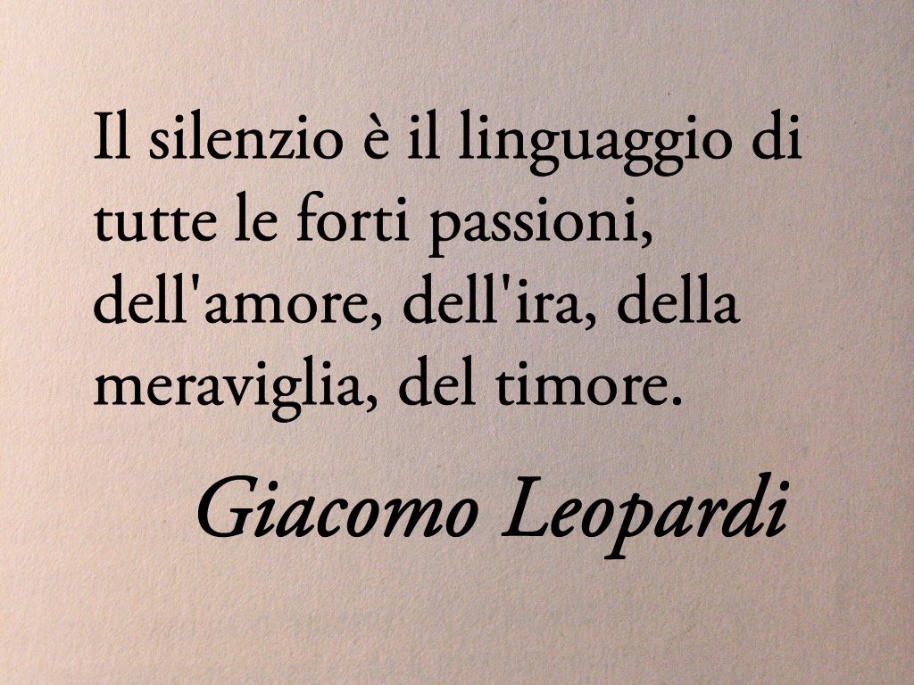 Poesiaitalia's tweet image. Il silenzio secondo Giacomo Leopardi 📚