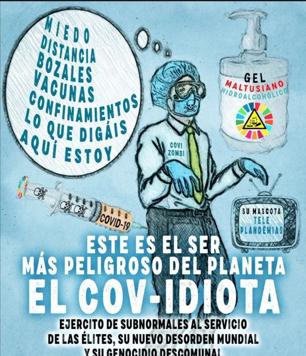 Victorazulon's tweet photo. Excelente hilo y fantástico trabajo.
Desgraciadamente los #borregos seguirán con el bozal,  tanto en la boca como en los ojos.

#NoAlNOM #DictaduraSanitaria #MiVidaMiOxigeno #NosGobiernanCriminales #PrensaBasura #ApagaLaTele #PeriodistasTerroristas #YoNoMeVacuno #COVID1984 https://t.co/KT3FQILrKy
