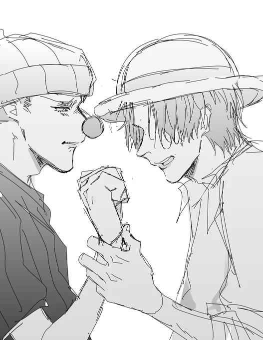「一度でいいんだ。…頼むよ。バギー…。」

いつも一緒にバカやって笑い合って一緒に育って来た相手に、普段見たことがないような今にも崩れ落ちそうな表情で、縋るように懇願されたら優しいバギちゃんは断れないんじゃないかと思うのです。シャンバギです。 